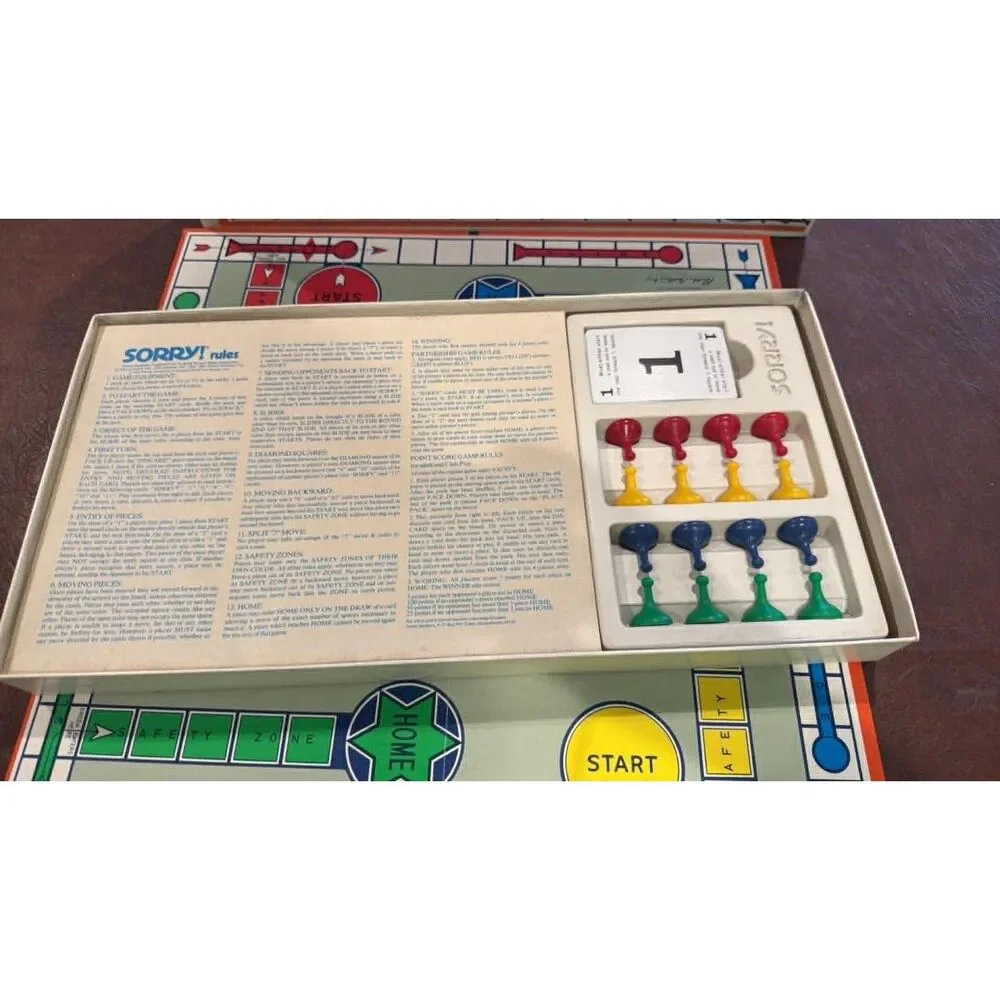 Sorry! 1972 Classic Family Board Game  parker Brothers Vintage